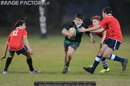 2014-11-01 Rugby Lions Settimo Milanese U16-Malpensa Rugby 142 Matteo Cazzamali